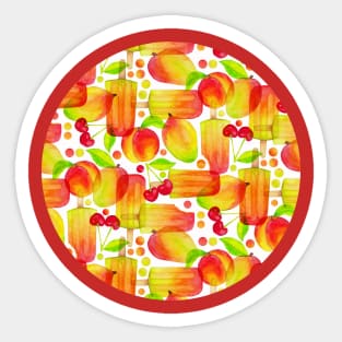 Summer Mango Pop on White Sticker